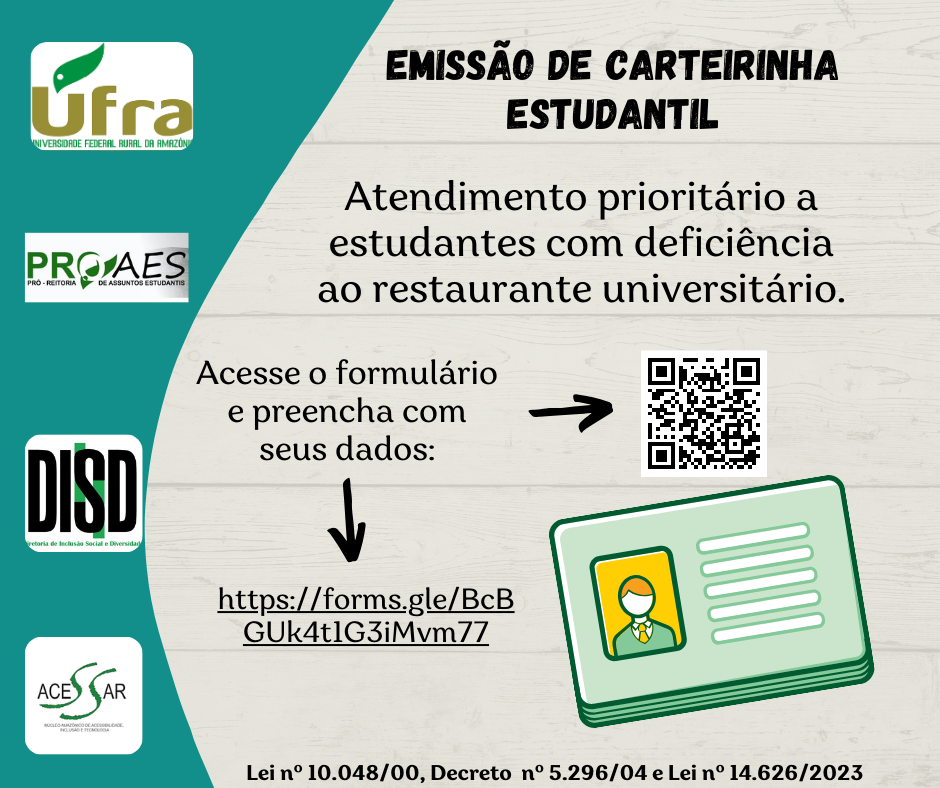 EMISSÃO DE CARTEIRINHA ESTUDANTIL